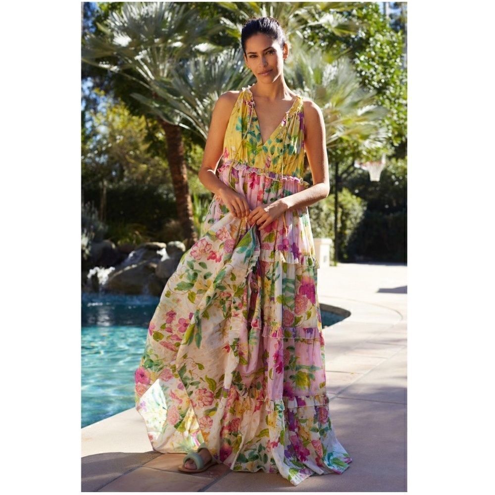 Anthropologie PQ Tiered Maxi Dress